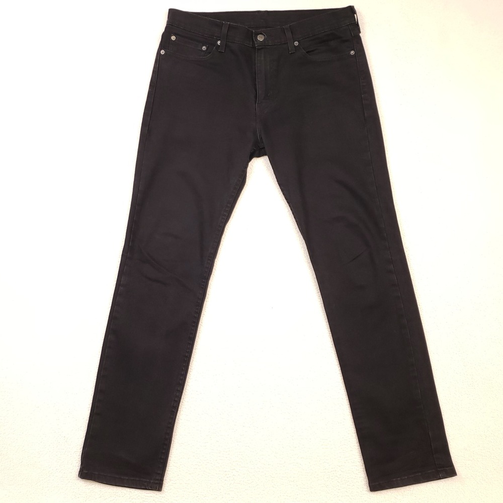 Levi's 511 Slim Fit Jeans Mens 33x32 Dark Black Stretch Denim Pants 04511-1907